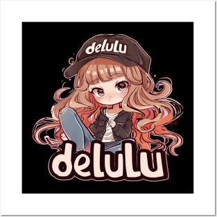 Delulu Anime Girl Posters and Art